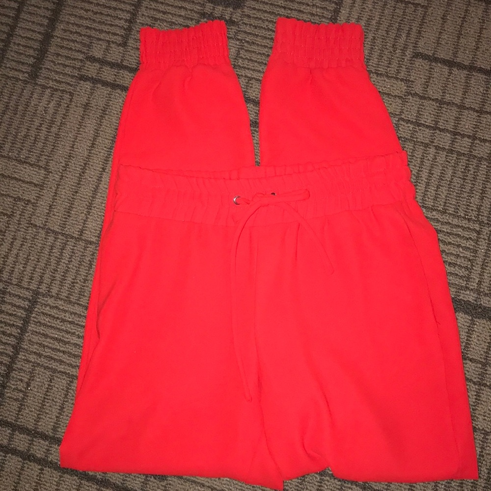 Dressy Red Joggers